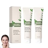 Nano Hydroxylapatit Zahnpasta, Nano Hydroxylapatit Zahnpasta mit Prebiotics, Nano Hydroxyapatite Zahnpasta zur Zahnschmelzpflege, Tiefenreinigung, Mild Mint Flavor, Frischer Atem, Mundpflege (2PC)
