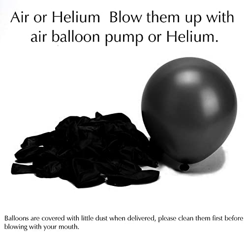Image of Party Propz Black Metallic Balloons - Set of 50 Pcs Metallic Balloons Black | balloons for decoration | birthday balloons for decoration | balloon decoration for birthday | balloons for birthday's