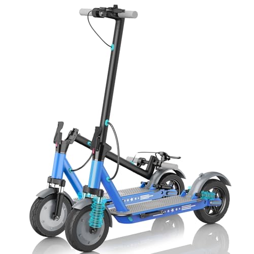 Patinete eléctrico de 10 pulgadas, motor de 350 W, velocidad máxima de 25 km/h, batería de 36 V 10.4 AH/13 AH, 30 km/40 km de largo alcance, patinetes eléctricos para adultos, doble frenado, carga