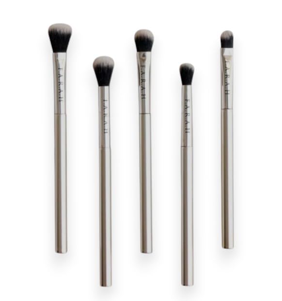 F.A.R.A.H Eye Perfection Brush Set - 5pc Eye Makeup Brush Collection | 100% Vegan Bristles | Synthetic Fibers | Lightweight Handles