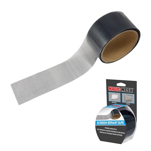 Magic Mesh Screen Repair Tape| Strong Adhesive Instantly Mend & Repair Holes and Tears in Screen Windows Doors RVs & More | Size 9 x 2 (Pack of 1)