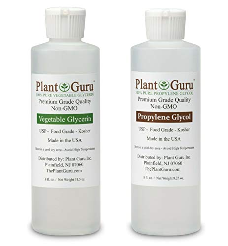 Vegetable Glycerin and Propylene Glycol 8 oz. Each Food Grade USP Kosher 99.9% Pure
