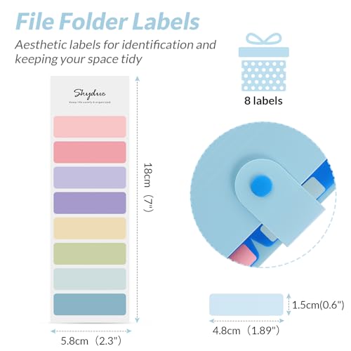 Image of Skydue Letter A4 Paper Expanding File Folder Pockets Accordion Document Organizer (Lake Blue)