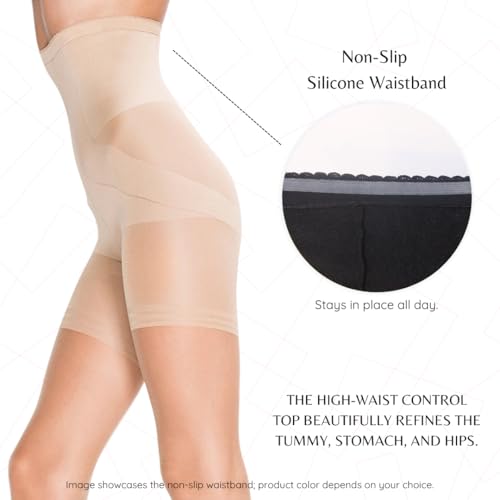 PENTI Control Top Tights | Maximum Tummy Control Pantyhose 100 Den High Waist & 15 Den Sheer | Shaping Sheer Hose3