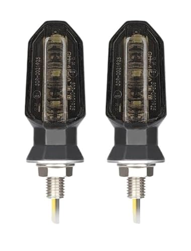 Clignotants de moto ambrés 12V momt avec feux LED fumés 8mm pour personnalisation deux-roues
