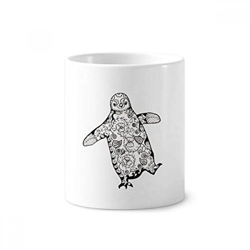 Gobelet céramique pingouin pour organiser crayons et brosses