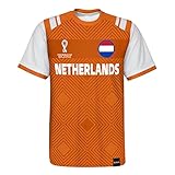 FIFA Herren Offizielle Wm 2022 Classic Short Sleeve-Niederlande T-Shirt, Orange, XXL