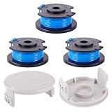 ベスト3個 ウィードワッカーストリング Ryobi One+ AC14RL3A用 ストリングトリマー 交換用スプール AF-100 ラインストリングトリマー 18V 24V 40V コードレス ライントリマー 0.065インチ 22フィート ブラック