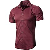 Qualität: Hohe Quliatät Fiber Material: das Slim fit Hemd für Männer steht aus Bambusfaser-ein umweltfreundliches Material. Es ist weich, hautkomfort und gasdurchlässig. Das natürliches Material hat gute Funktion in Bacteriostasis und anti-UV. Mit fortgeschrittener Einfärben-Technologie verfärbt das Hemd nicht. Das Hemd hat kein kratzen, schwitzen und einlaufen mehr durch sorgfältige Verarbeitung und hochwertige Rohstoffe.