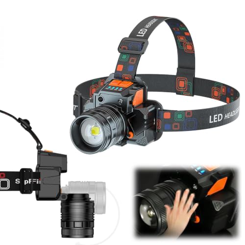 Linterna frontal recargable para correr y hacer senderismo con sensor de activación rápida 5