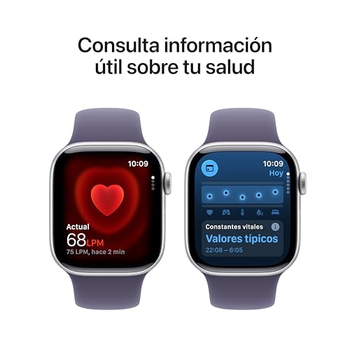 Miniatura 4 de Apple Watch Series 11 GPS con Caja de Aluminio en Plata de 42 mm y Correa Deportiva Color Niebla-Talla M/L.Calidad del Sueño,monitores de entreno y Salud,Pantalla Siempre Activa, Resistencia al Agua