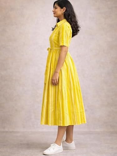 Generic yellow rayon dress – image 3