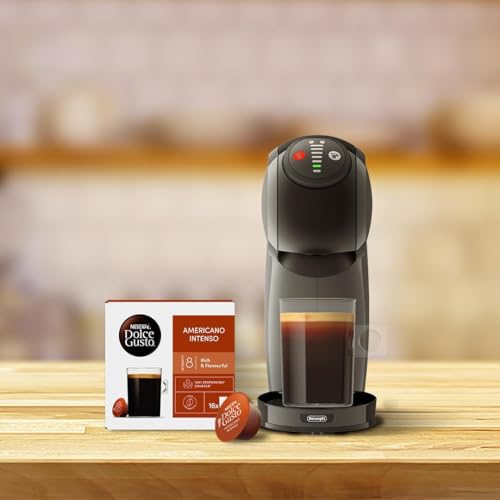 Image of NESCAFE Dolce Gusto Americano Intenso Coffee Capsules - 16 Pods (160g) Box - Premium Arabica Roast & Ground Coffee, Powerful & Full-Bodied Flavor, Intensity 8, Compatible with Dolce Gusto Machines, By Cougar - (IMPORTED-UK)