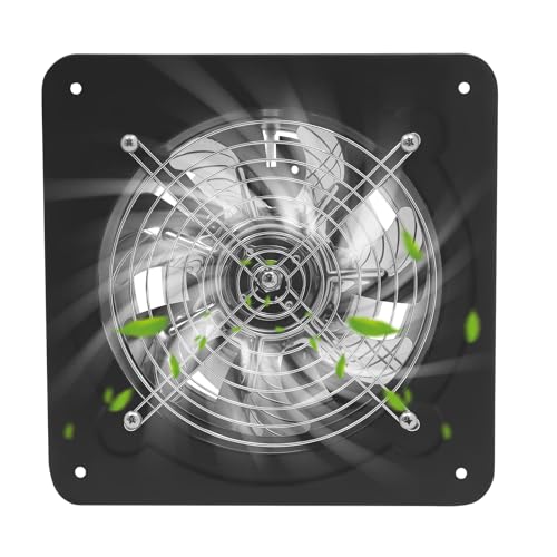Ventilador axial de 80 W de 8 pulgadas, 195 mm, 2600 r/min, ventilador de pared industrial con tapa de extracción automática de 220 V, 7 aspas, ventilador de pared o techo en el cuarto de baño