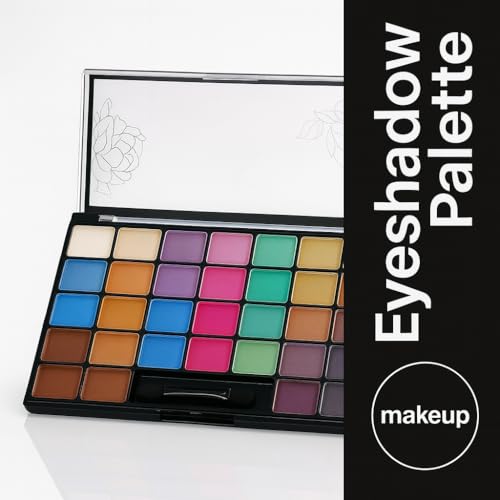Image of Sedell Paris 25 Color Eyeshadow Palette - includes neutral to bold shades with excellent blendability and adhesion