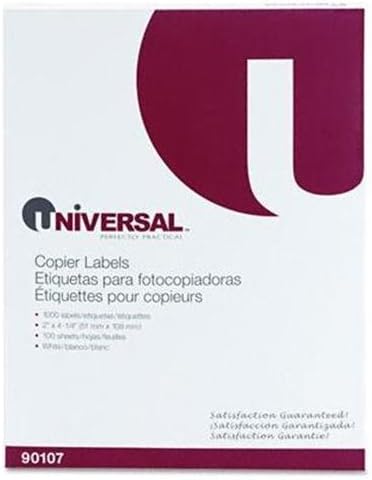 Universal Bulk Pack Copier Mailing Labels LABEL,CPY,2X4.25,10/SH,WE (Pack of4)
