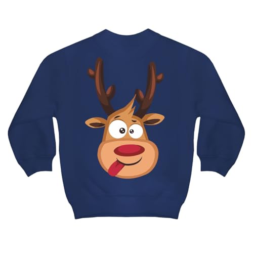 Spaß Kostet Kinder lustige Rentier Pullover Größe 98-164 Junge...
