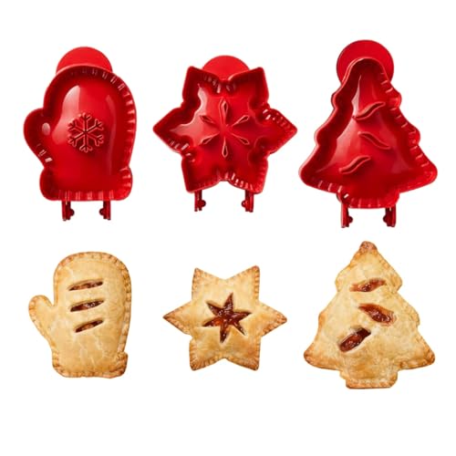 【Final Clearance!】3-Piece Hand Pie Molds Set - Non-Stick Dough Press with Cutter for Mini Pies/Cookies - BPA-Free & Easy Clean
