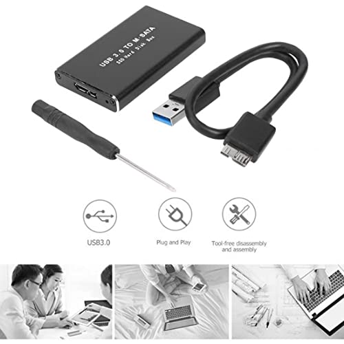Carcasa externa para SSD MSATA USB 3.0 miniatura 2