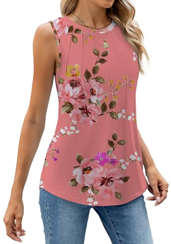 WEACZZY Womens Puff Short Sleeve Tops Dressy Casual Crew Neck Pleated T Shirts Cute Blouse Tunic Top Fashion Clothes 2024