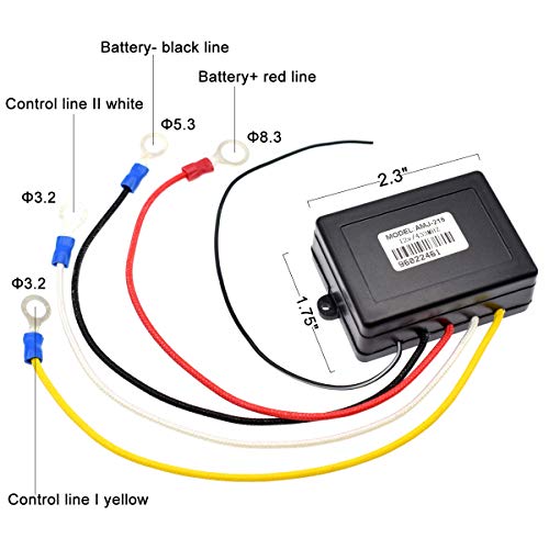 Riyitauto Wireless Winch Remote Control Kit Dc12V 433Mhz Waterproof Switch Handset For Truck Jeep Atv Suv Auto Winch With Indicator Light #TOP2