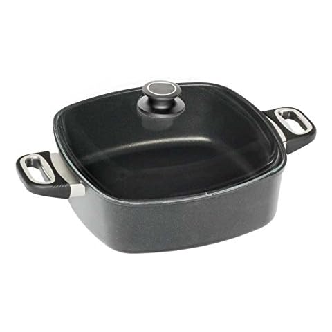Westfalia Viereck-Schmorpfanne mit Deckel, 28 x 28 x 7 cm Cover