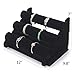 KCHEX 3 Tier Black Velvet Bracelet Holder- Bracelet Stand for Jewelry Organization and Display