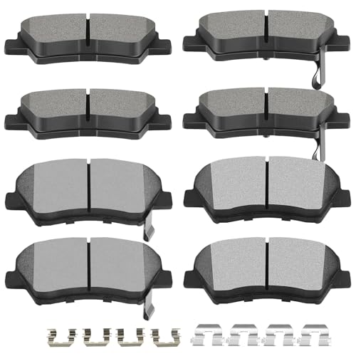 Image of SCITOO D1543 D1594 Ceramic Brake Pads Sets Front & Rear w /Hardware Replacement 2011-2016 For Hyundai For Elantra
