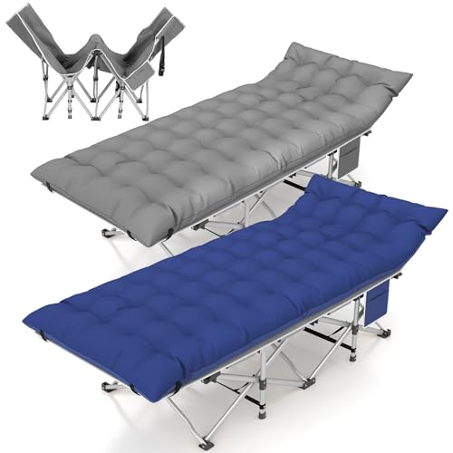 Heavy Duty Folding Camping Cot 2-Pack