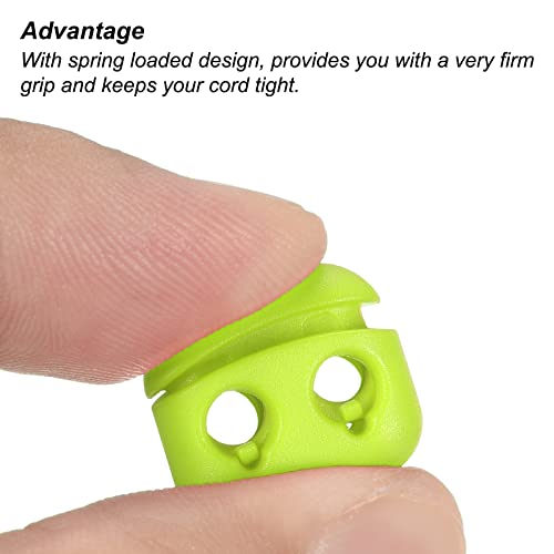 PATIKIL Cord Locks, 30 Pack Oval Spring Toggle Stopper for Drawstring Bag Shoelaces Bright Green, 16x17mm - Image 4