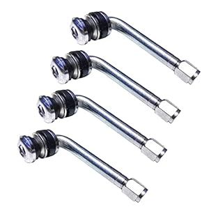 Solimind 4 szt. Chromowane Trzpienie Zaworów