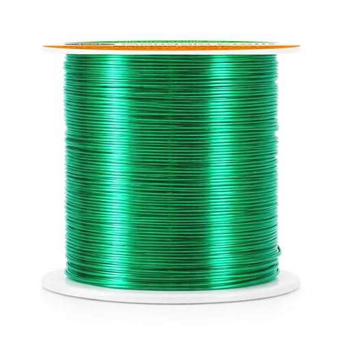 Image of Mandala Crafts 22 Gauge Kelly Green Anodized Aluminum Craft Wire, 100 FT | Colored, Flexible, Bendable, for Bonsai, Armature, Sculpting, Wire Wrapping, Jewelry Making, Weather & Tarnish Resistant