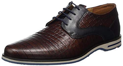Lloyd Delano, Zapatos de Vestir par Uniforme Hombre, Marron E/Pacífico/Bordo, 42 EU