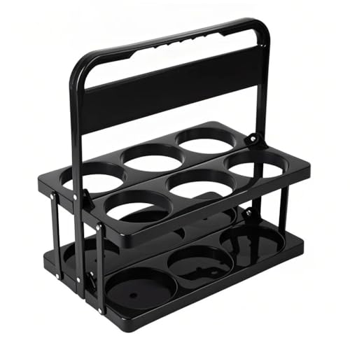 Bodaon 6 Cup Drink Carrier with Handle, Plastic Cup Carriers for Drinks