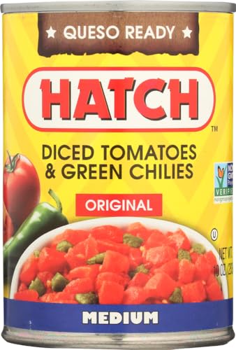 Hatch Tomatoes Diced with Green Chilies, Medium, 10-Ounce (Pack of 12) by Hatch Chile Company