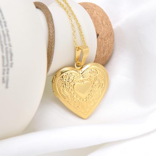 Paialco Stainless Steel Heart Shaped Locket Pendant Necklace for Women2