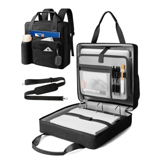 Versatile 3 Rings Zipper Binder Backpack
