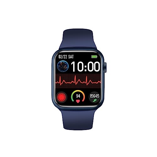 Image of Promate Xwatch-B19 Fitness Smart Watch, 1.9 inch Display Bluetooth Calling, IP67 Water Resistant, Voice Assistant, 15 Days Battery Life, 30 Sports Modes, Real-Time Health Monitor, 100+ Watch Faces (Blue)