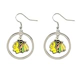 NHL Chicago Blackhawks Floating Logo Hoop Earrings