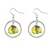 NHL Chicago Blackhawks Floating Logo Hoop Earrings