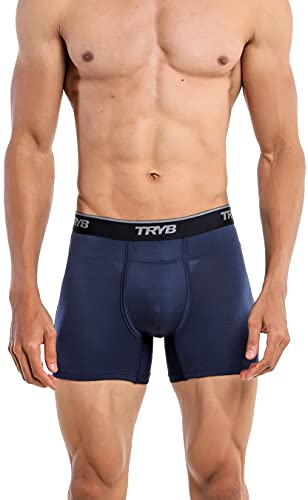 Image of TRYB Sports Underwear for Men | Stretchable Active Square Cut Trunks for Running & Gym Workout | Quick Dry, Breathable, Moisture Wicking & Anti Chafing | Sports Innerwear Boxers