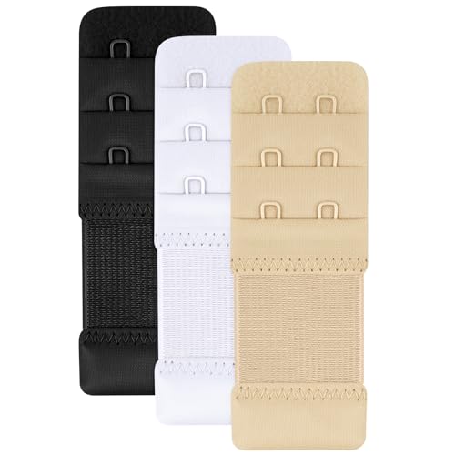Tobfit 3 PACK Bra Extenders - 2 Hooks Soft Womens Bra Extenders 3-PACK 01