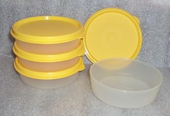Kitchen Tupperware Little Wonders Bowls Set of 4 Yellow Book