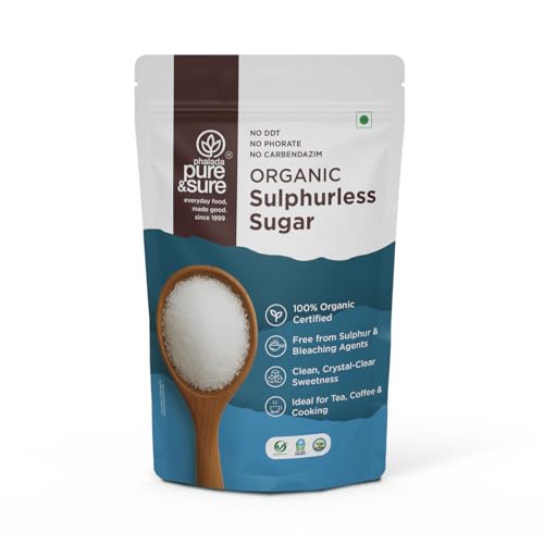 Image of Pure & Sure Organic Sugar (Chini) 500GM| 100% Organically Processed from Quality Sugarcanes | Chemical Free & Sulphur Free