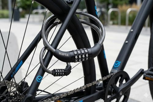 Wavva 4-Fold Cycle Lock Anti-Theft Steel Cable Lock - Image 3