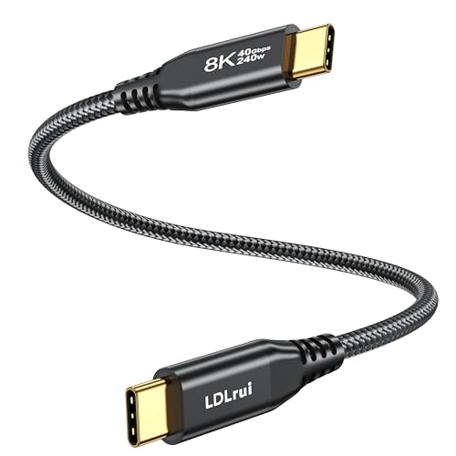 1.5FT Short 40Gbps USB C Data Transfer Cable, [High-Speed,...