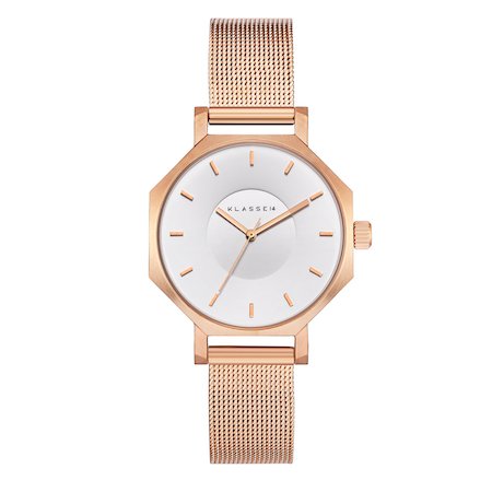 [�N���X14] KLASSE14 �r���v OKTO WHITE ROSE MESH 28mm �z���C�g ���[�Y�S�[���h ���b�V���o���h �����Y ���f�B�[�X [���s�A���i]