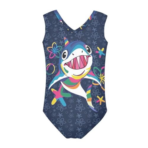 Image of Mumeson Girls One Piece Swimsuits Lightweight V-Neck Swimwear Bathing Suits for Little Girls 3-14 Years