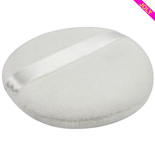 Joly Pure Cotton Powder Puff for Face Makeup or Skin Care 3.15 Inch (10 pieces, White)