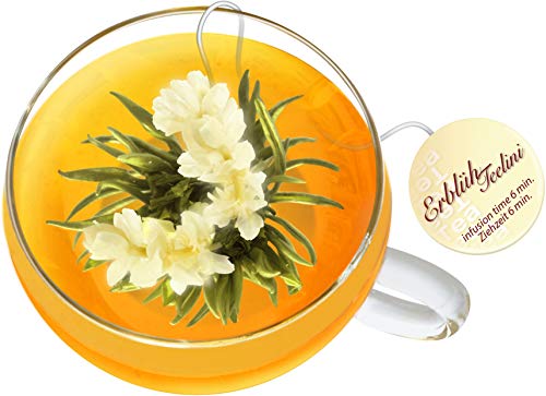 Creano Tea Flowers in Cup Size - Blooming Tea - 8 Flowering Tea in 4 Different Varieties - White Tea